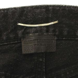 SAINT LAURENT PARIS 18年製 デニムパンツ ダメージ加工 28 黒
