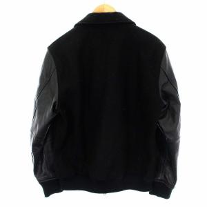 MONKEY TIME ジャケット ブルゾン 切替 袖ラムレザー アウター XL ブラック