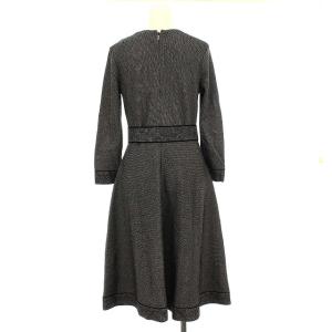 EPOCA 21AW ニット ワンピース 七分袖 38 M ブラック