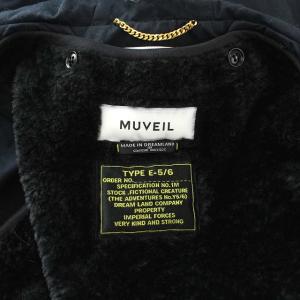 MUVEIL 20AW モッズコート ミリタリーコート ロング ボアライナー ジップアップ 36 S ネイビー