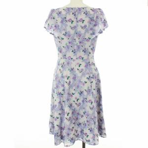 TOCCA 20年製 ワンピース ハートシェイプドネック 花柄 00 パープル