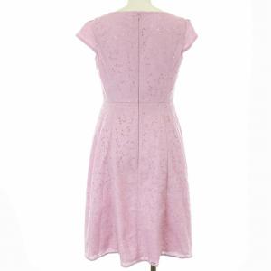 TOCCA 2019 ワンピース ひざ丈 半袖 刺繍 フローラル レース ピンク