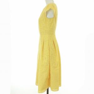 TOCCA 2019 ワンピース ひざ丈 半袖 刺繍 花柄 フローラル 00 イエロー