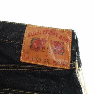 FULLCOUNT 1108XX セルビッチ スリムストレート デニムパンツ フロントボタン 29 32 ネイビー