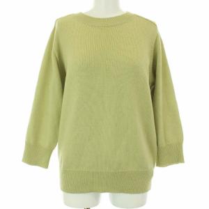 21AW WOOL COTTON ニット セーター クルーネック 長袖 M ピスタチオグリーン