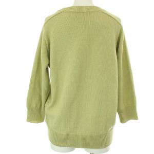 MARGARET HOWELL 21AW WOOL COTTON ニット セーター クルーネック 長袖 M ピスタチオグリーン