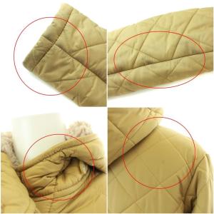 MACKINTOSH キルティングコート 中綿 ミドル フード 裏地ボア 38 ベージュ