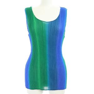 ISSEY MIYAKE セットアップ プリーツ 青 緑