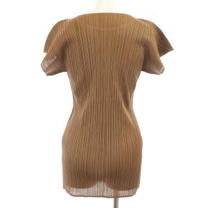 ISSEY MIYAKE プリーツカットソー M ブラウン