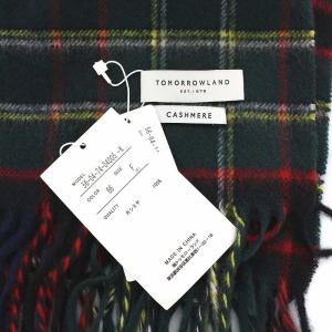 TOMORROWLAND マフラー ストール カシミヤ100％ チェック F マルチカラー