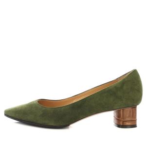 PELLICO NEBI スエード型押しパンプス 35.5 グリーン