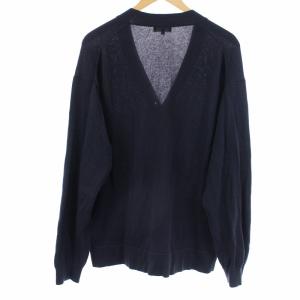 MARGARET HOWELL 20AW Vネックニットカーディガン ネイビー
