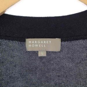 MARGARET HOWELL 20AW Vネックニットカーディガン ネイビー