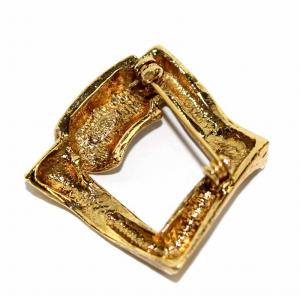 YVES SAINT LAURENT ピンブローチ ゴールド色
