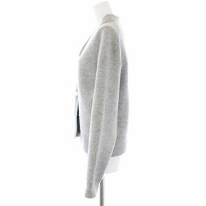 Drawer ダブルフェイス カーディガン ニット ウール グレー