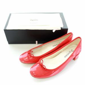 Repetto Ballerina Camille バレエシューズ ヒール エナメル 38 24.5-25cm