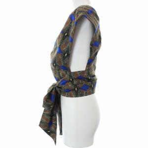 BEAUTY&YOUTH UNITED ARROWS ROKU 6 AFRICAN PRINT PULLOVER ビスチェ 36 ブラウン