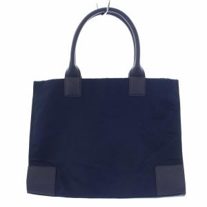TORY BURCH ナイロンレザー切替トートバッグ ネイビー