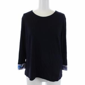 FASHION 七分袖カットソーブラウス 40 ネイビー