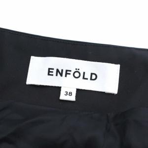 ENFOLD 20AW メモリーツイル ランダムタックスカート M 黒