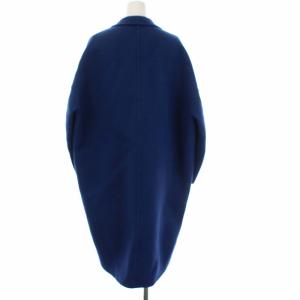 Drawer ダブルフェイス チェスターコート ガウンコート ウール カシミヤ ブルー