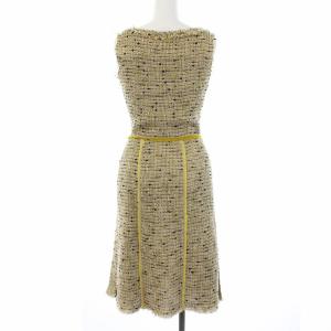 PRADA ツイードノースリーブワンピース 38 ベージュ