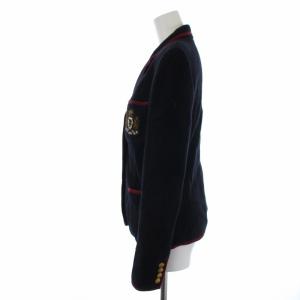 POLO RALPH LAUREN テーラードジャケット シングル 3B ワッペン エンブレム 金釦 ウール 6 ブラック