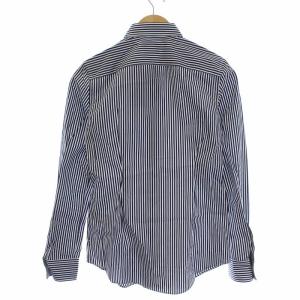 POLO RALPH LAUREN SLIM STRETCH ロゴ刺繍ストライプシャツ 4 ネイビー