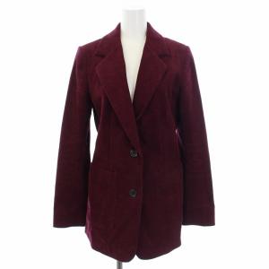 J&M DAVIDSON スーツ セットアップ テーラードジャケット シングル ストライプ コーデュロイ 8 M ボルドー