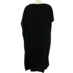 ADORE 19SS ライトジョーゼットワンピース ロング アシメ 38 M ブラック