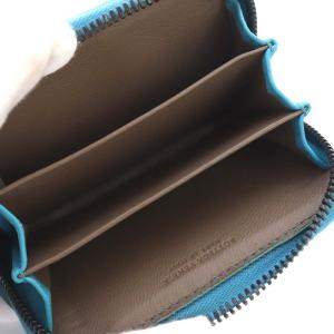 BOTTEGA VENETA イントレチャート ラウンドファスナーコインケース ブルー