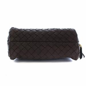 BOTTEGA VENETA  イントレチャート レザーポーチ ブラウン