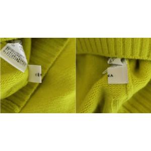 IENA 20AW AQUA タートルネックワイドプルオーバー ニット 長袖 カシミヤ混 イエロー グリーン