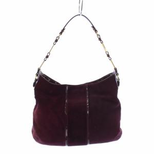 ワンショルダーバッグ スエード パープル