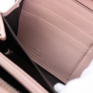 GUCCI 443123 GGマーモント レザー 長財布 ピンク 