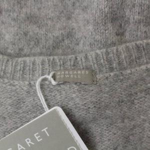 MARGARET HOWELL ウールカシミヤ混ニットカーディガン グレー
