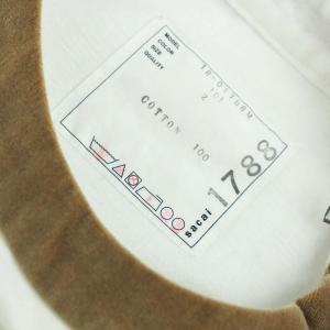 sacai ロンT ファスナー 長袖 2 ホワイト