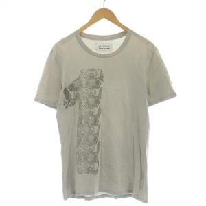 Martin Margiela 10 11SS アーカイブ Tシャツ カットソー クルーネック プルオーバー 半袖 ロゴ コットン 46 S グレー