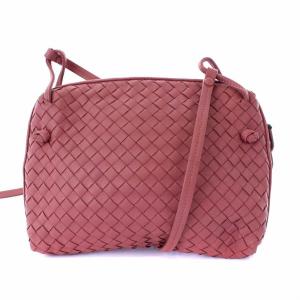 BOTTEGA VENETA ノディーニ イントレチャート ショルダーバッグ ポシェット レザー ピンク