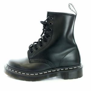 Dr.Martens 1460 8ホール ショートブーツ ホワイトステッチ レースアップ UK3 22cm ブラック