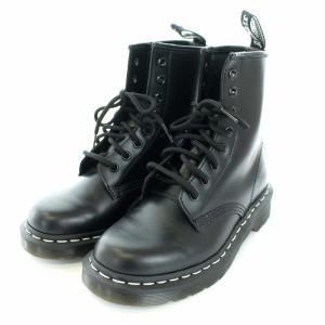 Dr.Martens 1460 8ホール ショートブーツ ホワイトステッチ レースアップ UK3 22cm ブラック