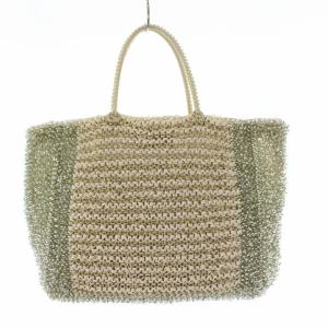 ANTEPRIMA ワイヤーバッグ トートバッグ チャーム ベージュ