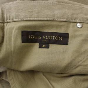 LOUIS VUITTON デニムパンツ ジーンズ ボタンフライ ストレート 40 ベージュ