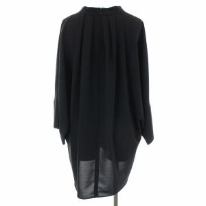 ADORE 21SS ドライタッチジョーゼットブラウス シャツ 七分袖 38 M ブラック