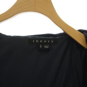 Theory ダッフルコート ダウンコート ロング丈 フード ウール S ネイビー