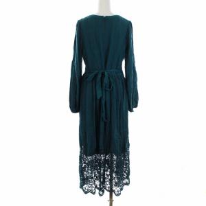 Diagram GRACE CONTINENTAL 21AW ブライドルレザーワンピース ロング バックリボン 36 S 青