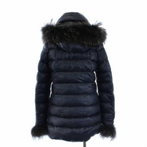 TATRAS RITA ダウンジャケット ジップアップ ラクーンファー 3 L 紺 