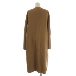 Deuxieme Classe ARCH THE 19SS ノーカラーコート ロング丈 ウール 36 ベージュ
