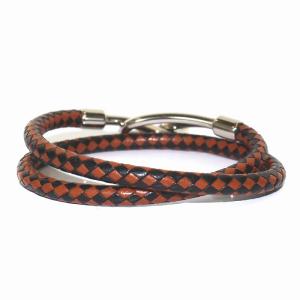 HERMES 2wayジャンボチョーカー 2連ブレスレット 茶黒