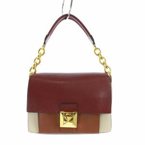 FURLA Diva Mini 2way レザー ハンドバッグ ボルドー